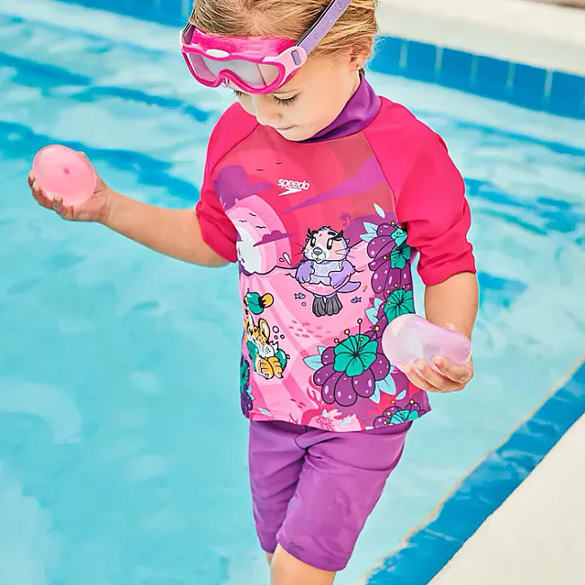 Детские очки для плавания Speedo SEA SQUAD MASK JU бордовый, фиолетовый OSFM