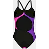 Купальник закрытый для женщин Arena MULTI SLICES SWIMSUIT LIGHTDRO черный, сиреневый, бирюзовый, розовый