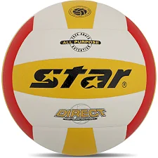 Волейбольний м'яч STAR DIRECT VB4055-34 №5 PU-червоний (Білий-жовтий)