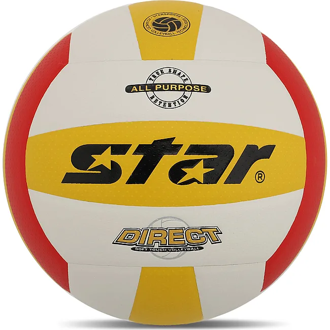 Волейбольный мяч
 STAR DIRECT VB4055-34 №5 PU
-красный (Белый-желтый)