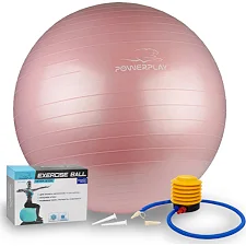 М'яч для фитнеса (фитбол) POWERPLAY 4001 Ø65 cm Gymball Розовый + насос