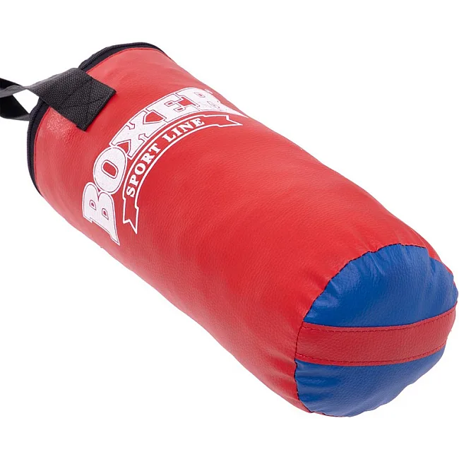 Набір боксерський дитячий груша та рукавички BOXER
 1008-2026 (Чорний-червоний)