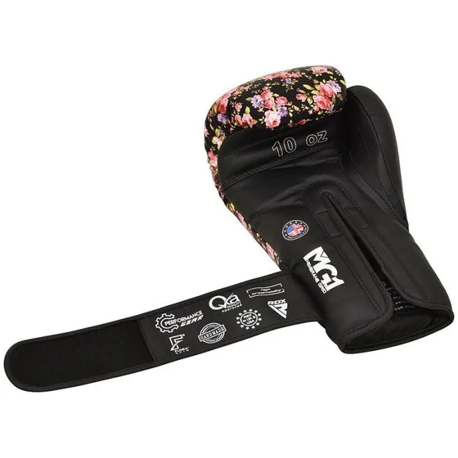 Боксерские перчатки RDX FL-5 BLACK (капа в комплекте)