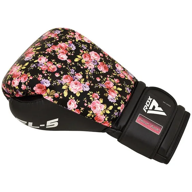 Боксерские перчатки RDX FL-5 BLACK (капа в комплекте)