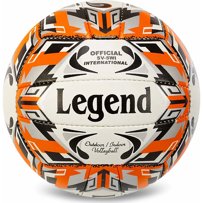 Волейбольный мяч
 LEGEND VB-3125 №5 PU (Белый-черный-оранжевый)