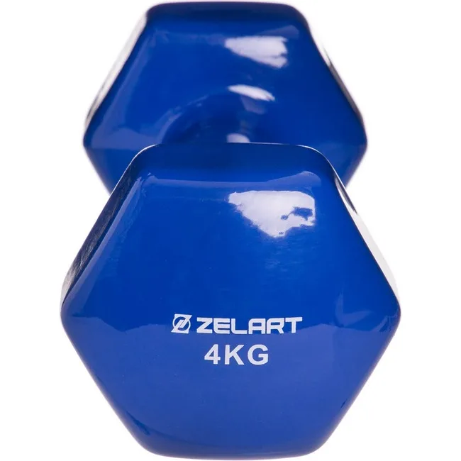 Гантель для фитнеса виниловая ZELART
 TA-2777-4 1шт 4кг (Красный)