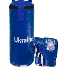 Набор боксерский детский груша и перчатки LEV UKRAINE LV-9940 (Синий)