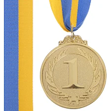 Медаль спортивная с лентой SP-SPORT FAME C-3164 ø5см (Золотой)