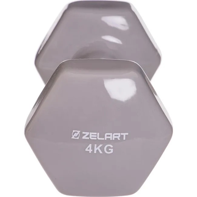 Гантель для фитнеса виниловая ZELART
 TA-2777-4 1шт 4кг (Красный)