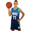 Дитяча баскетбольна форма
 NBA клуб Mavs 77 BA-3796 (Темно-синій-блакитний-салатовий)