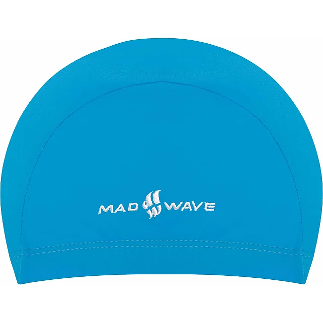 Шапочка для бассейна
 текстильная юниорская MADWAVE
 Lycra Junior M052001 (Голубой)