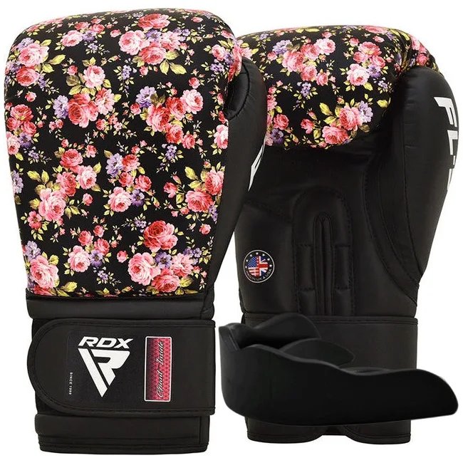 Боксерские перчатки RDX FL-5 BLACK (капа в комплекте)