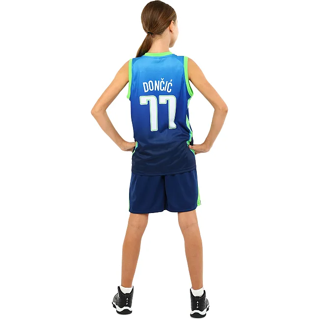 Дитяча баскетбольна форма
 NBA клуб Mavs 77 BA-3796 (Темно-синій-блакитний-салатовий)