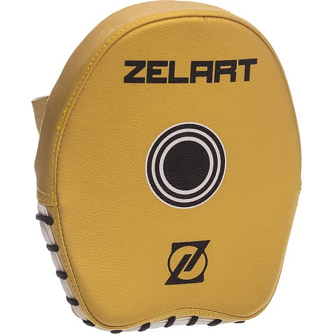 Мини-лапа боксерская изогнутая тренировочная PU ZELART
 BO-1418 20x17x3см 2штуки (Золотой)
