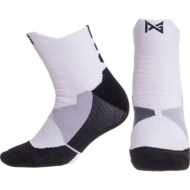 Спортивные носки баскетбольные ALL STAR DML7501 (Белый-черный-серый)