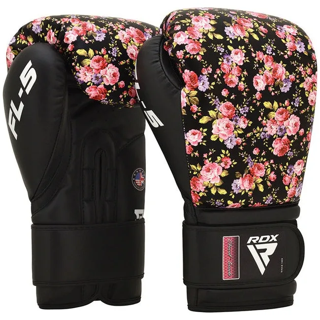 Боксерские перчатки RDX FL-5 BLACK (капа в комплекте)