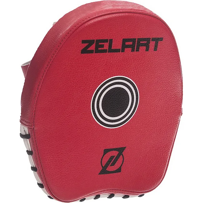 Мини-лапа боксерская изогнутая тренировочная PU ZELART
 BO-1418 20x17x3см 2штуки (Золотой)