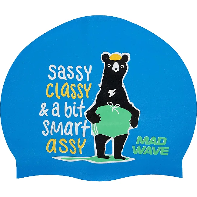 Шапочка для бассейна силиконовая юниорская MADWAVE Junior SMART ASSY M057002 (Синий)