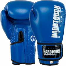 Рукавички для боксу шкіряні HARD TOUCH BO-7714 (Синій)