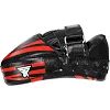 Лапа боксерська вигнута тренувальна шкіра FISTRAGE RAGE VL-6371 19х10х24см 2штуки (Чорний-червоний)