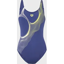 Купальник закрытый для женщин Arena RIPPLES SWIMSUIT U BACK B синий