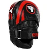 Лапа боксерська вигнута тренувальна шкіра FISTRAGE RAGE VL-6371 19х10х24см 2штуки (Чорний-червоний)