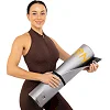 Коврик для фитнеса и спорта с люверсами для хранения Mdbuddy FI-2785 175x61x0,8см (Серый)