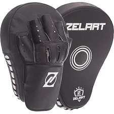 Лапа боксерская изогнутая тренировочная PU ZELART BO-1350 25x19x4см 2штуки (Черный)