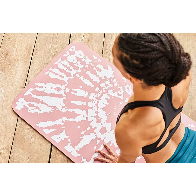 Коврик для йоги Adidas Tie-Dye Yoga Mat розовый, белый 183 х 61 х 1 см