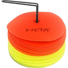 Набор плоских разметочных фишек META Floor Marker Set of 24 оранжевый, желтый 15 см