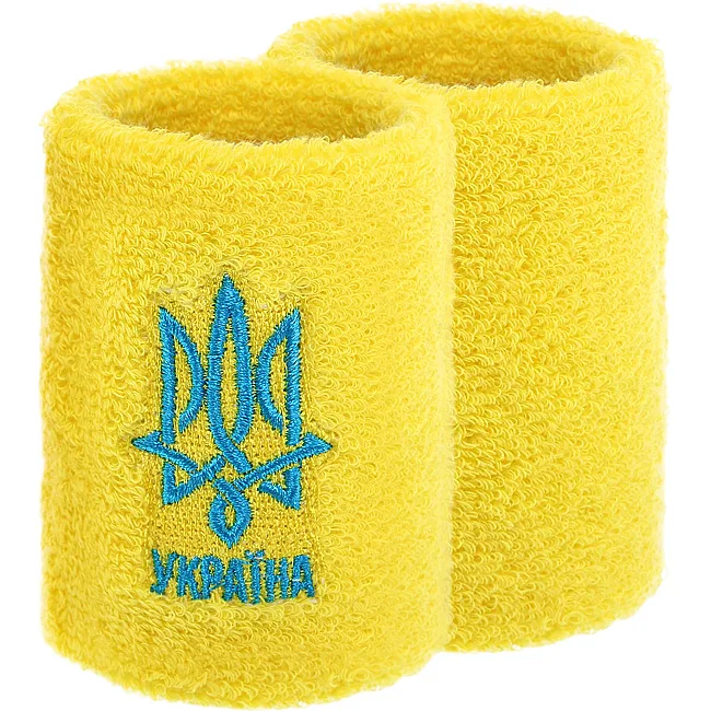 Спортивный напульсник впитывающий влагу УКРАЇНА BC-9273 1шт (Желтый)
