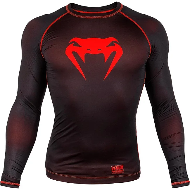 Компресійна футболка Venum Contender 3.0 T-shirt Long Sleeves Black/Red