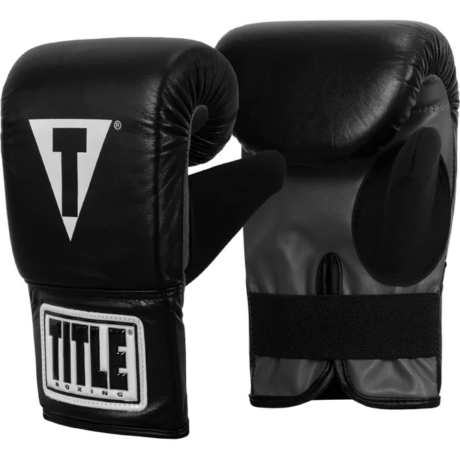 Перчатки снарядные TITLE Boxing Pro Leather 3.0 Black Grey