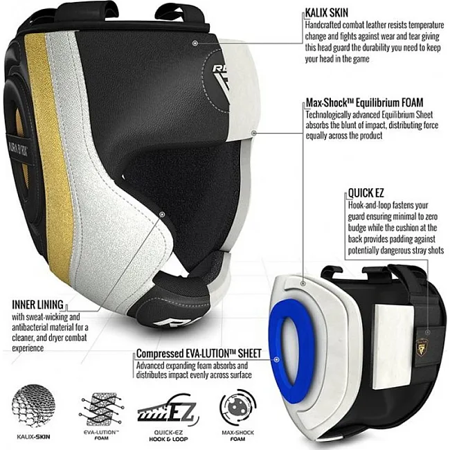 Шолом для боксу RDX Aura Golden M