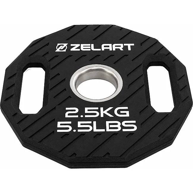 Блины диски TPU 2 Handle металлическая втулка ZELART TA-6996-2_5 (Черный)