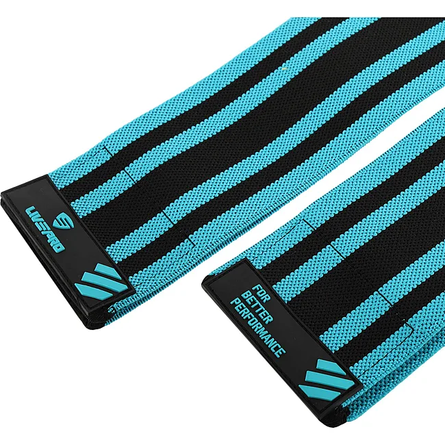 Коленные бинты для приседаний KNEE WRAPS LiveUp LP8724 2шт (Синий-черный)