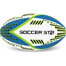 Регбийный мяч SOCCER STAR R-5354-5 (Белый-синий-салатовый)