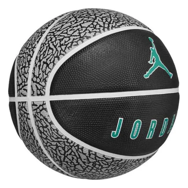 Баскетбольний м'яч NIKE JORDAN PLAYGROUND 2.0 8P DEFLATED BLACK/WHITE/WHITE/CLEAR JADE size 7