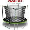 Батут Neo-Sport с внутренней сеткой 8 футов 252 см черно-зеленый