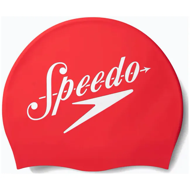 Шапка для плавання Speedo SLOGAN PRT CAP AU червоний, білий OSFM