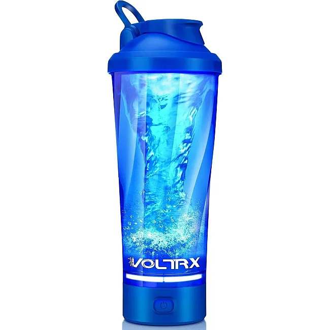 Шейкер спортивный электрический VOLTRX VortexBoost 600 мл. Tritan Blue