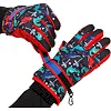 Перчатки лыжные детские зимние LUCKYLOONG C-1699 (Черный-красный)