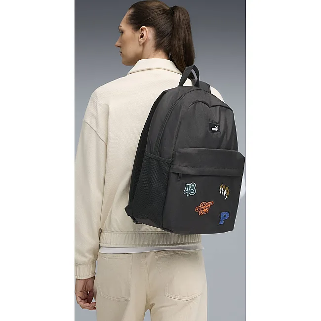 Рюкзак детский Puma PHASE PATCH Backpack 20L черный 44х38х14 см