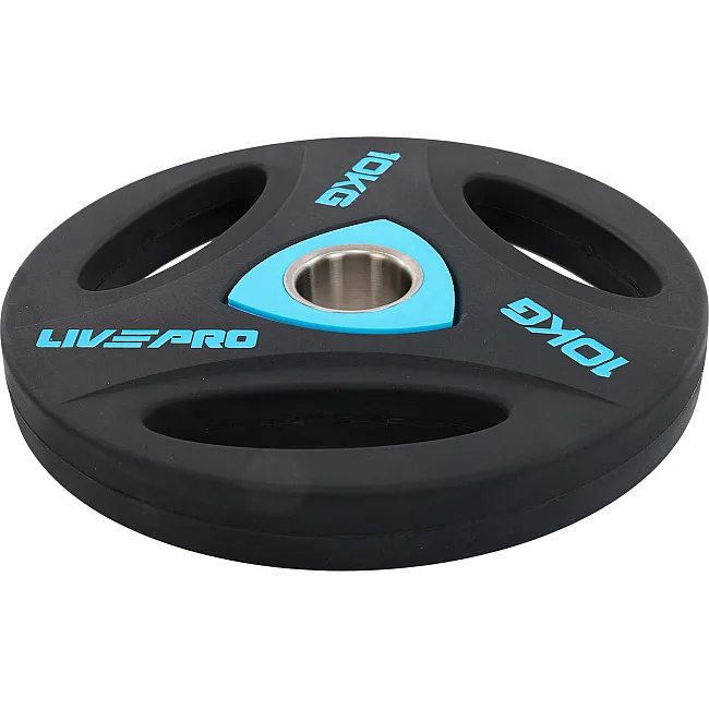 Блин для штанги полиуретановый
 LiveUp LP8020-10 ø51мм 10кг