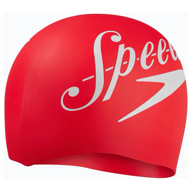 Шапка для плавання Speedo SLOGAN PRT CAP AU червоний, білий OSFM