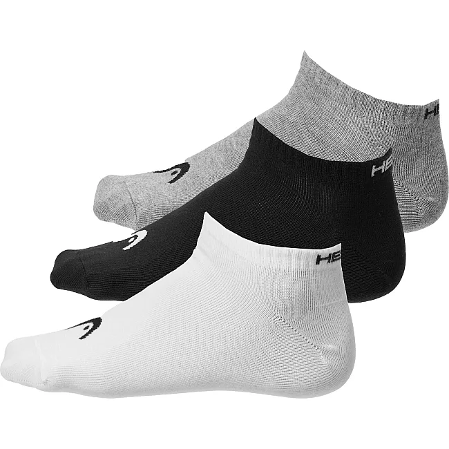 Шкарпетки Head ALL SPORTS TRAINING SNEAKER 3P сірий, білий, чорний