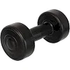 Гантель для фитнеса с PE покрытием ZELART TA-4759-1 1шт 1кг (Черный)