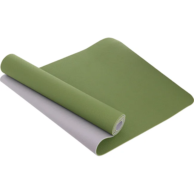 Коврик для йоги и фитнеса TPE двухслойный SP-PLANETA
 FI-3046 183x61x0,6см (Зеленый-серый)