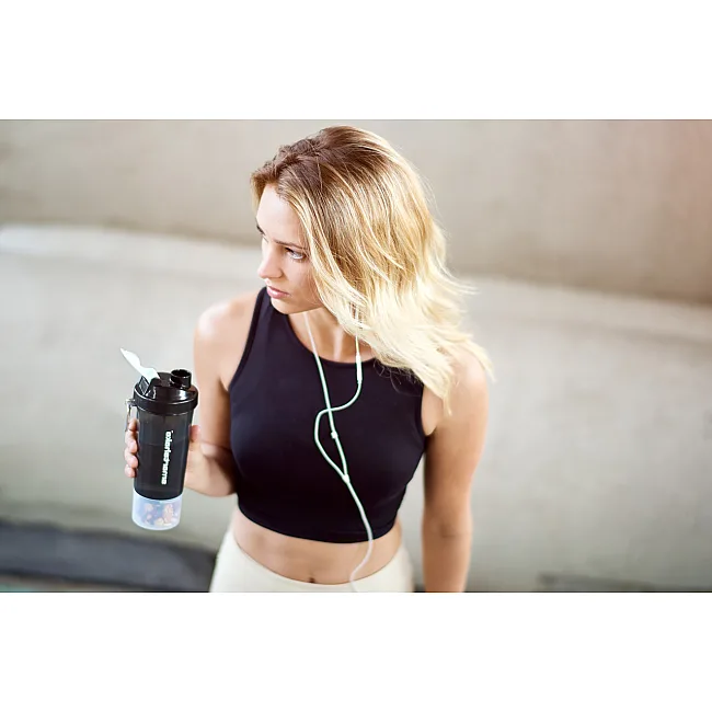 Спортивний шейкер SMARTSHAKE Slim 500ml Black