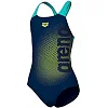 Купальник для девочек Arena DIM LIGHT SWIMSUIT SWIM PRO BA черный, желтый, бирюзовый